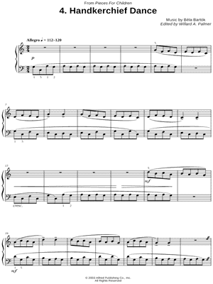 Pieces for Children: 4. Handkerchief Dance