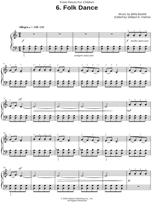 Pieces for Children: 6. Folk Dance