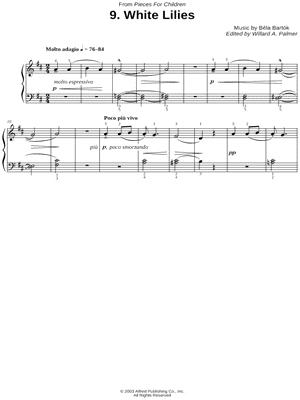 Pieces for Children: 9. White Lilies