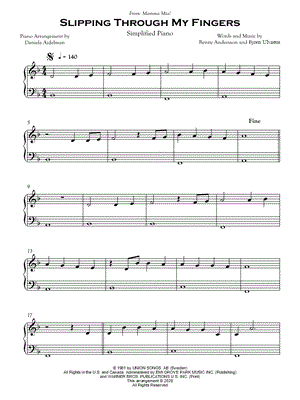 Slipping Through My Fingers [simplified]