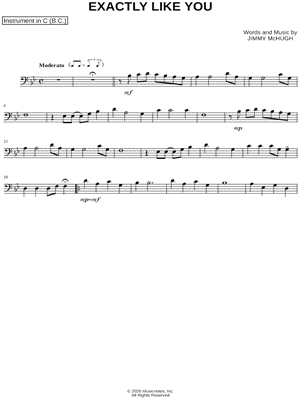Exactly Like You - Bass Clef Instrument