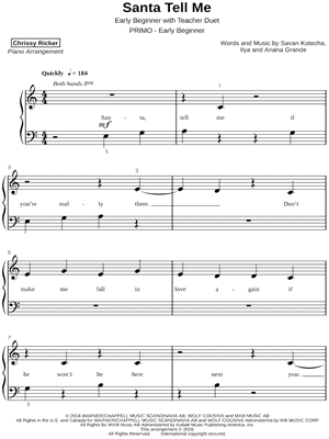 Santa Tell Me [early beginner duet]