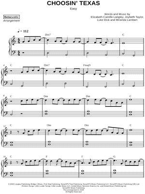 Choosin' Texas [easy]