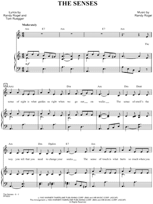 The Senses from Animaniacs - Sheet Music