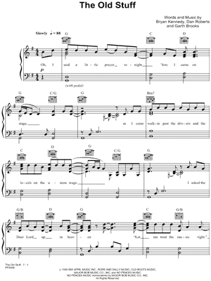 The Old Stuff by Garth Brooks - Sheet Music