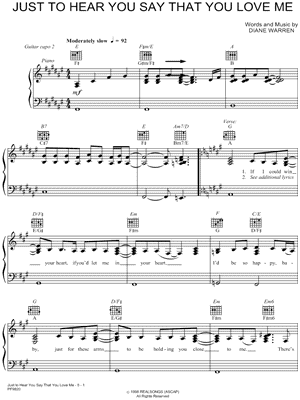 Just To Hear You Say That You Love Me