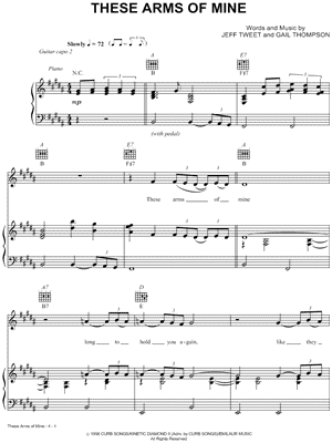 These Arms of Mine by Leann Rimes - Sheet Music