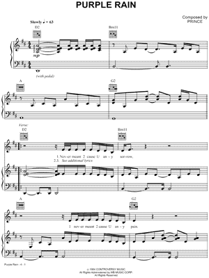 Purple Rain by Leann Rimes - Sheet Music