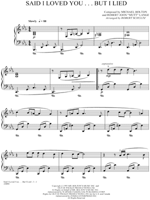 Said I Loved You... But I Lied