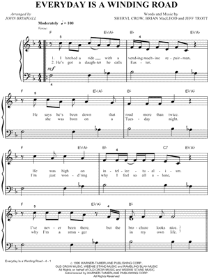 Everyday Is a Winding Road by Sheryl Crow - Sheet Music