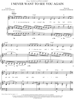 I Never Want To See You Again