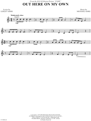 Out Here on My Own from Fame - Sheet Music