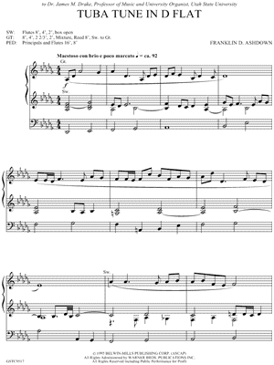 Tuba Tune In D Flat by Franklin D. Ashdown - Sheet Music