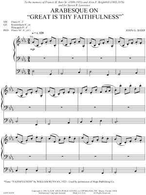 Arabesque on "Great Is Thy Faithfullness"