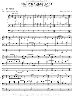 Festive Voluntary by Michael Joseph - Sheet Music