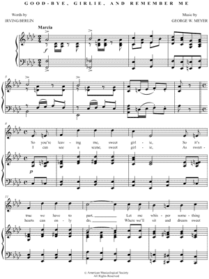 Good-Bye, Girlie, and Remember Me