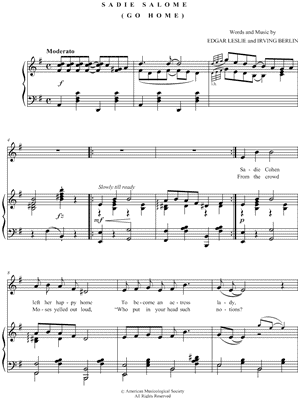 Sadie Salome (Go Home)