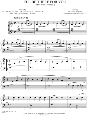 I'll Be There for You by The Rembrandts - Sheet Music