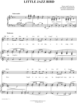 Little Jazz Bird by George Gershwin - Sheet Music