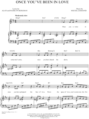 Once You've Been In Love by Michel Legrand - Sheet Music