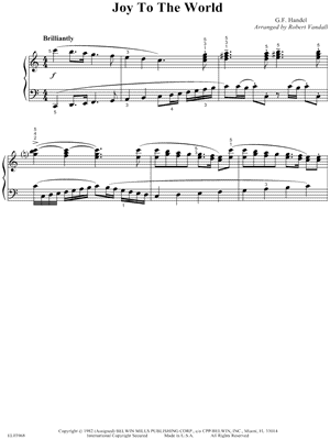 Joy to the World by George Frederick Handel - Sheet Music