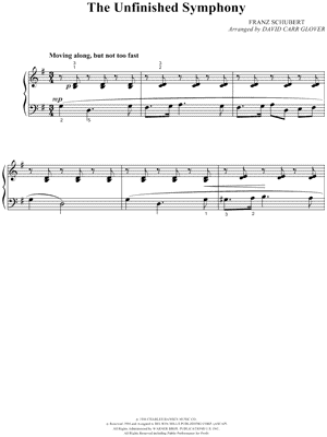 Theme from The Unfinished Symphony by Franz Schubert - Sheet Music