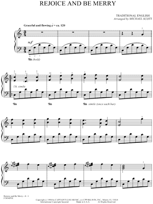 Rejoice and Be Merry by Traditional English Carol - Sheet Music