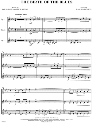 The Birth of the Blues by Ray Henderson - Sheet Music