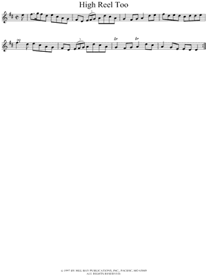 High Reel Too by Traditional Irish - Sheet Music