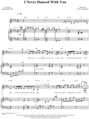 I Never Danced With You from LUNCH - Sheet Music