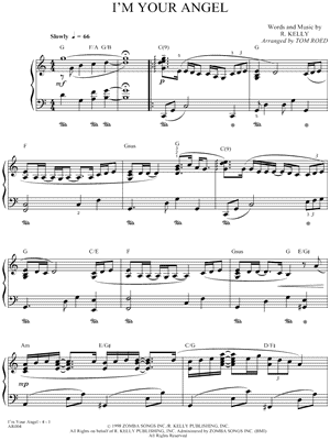 I'm Your Angel by Celine Dion - Sheet Music