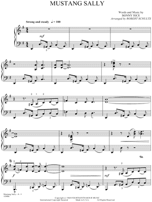 Mustang Sally by Wilson Pickett - Sheet Music