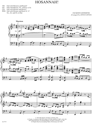 Hosannah! by Jaak Nikolaas Lemmens - Sheet Music