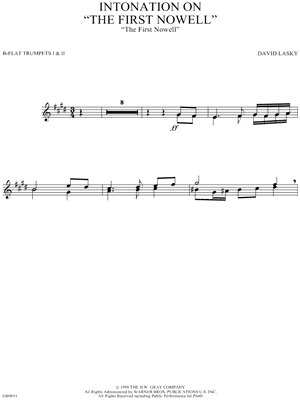 Intonation on The First Nowell -  Optional Bb Trumpets by Traditional English Carol - Sheet Music