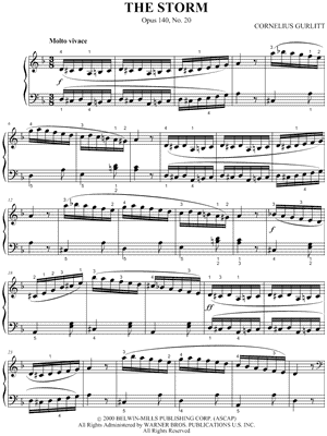 The Storm by Cornelius Gurlitt - Sheet Music