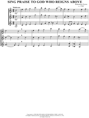 Sing Praise to God Who Reigns Above