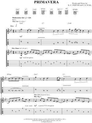 Primavera by Santana - Sheet Music