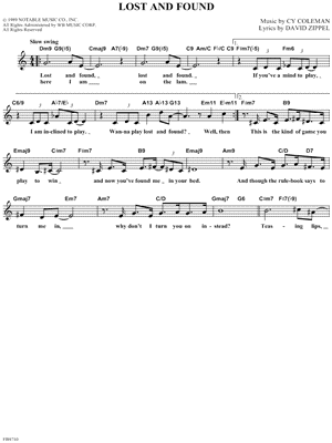 Lost and Found from City of Angels - Sheet Music