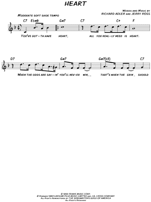 Heart from Damn Yankees - Sheet Music