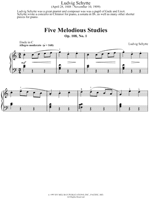 Etude in C by Ludvig Schytte - Sheet Music
