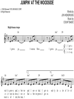 Jumpin' at the Woodside by Count Basie - Sheet Music