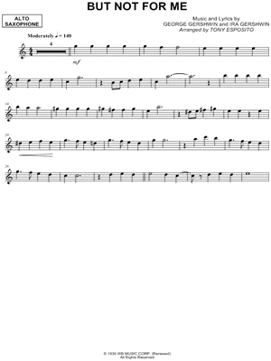 But Not for Me - Alto Saxophone