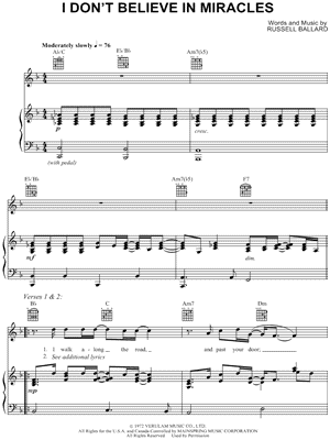 I Don't Believe In Miracles