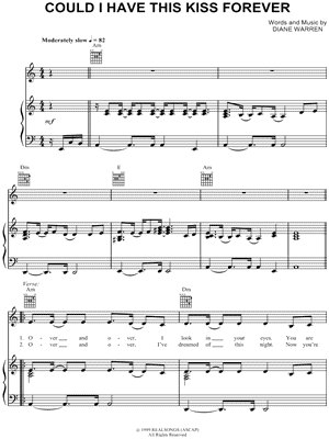 Could I Have This Kiss Forever by Whitney Houston - Sheet Music