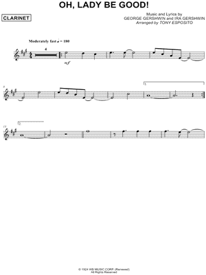 Oh, Lady Be Good! - Clarinet