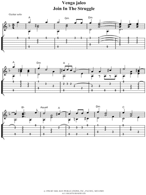 Venga Jaleo by Spanish Folk Song - Sheet Music