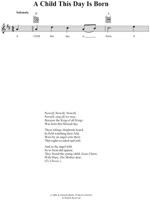 A Child This Day Is Born