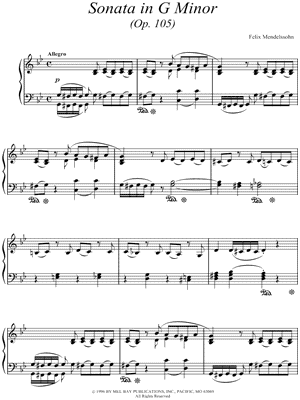 I. Allegro by Felix Mendelssohn - Sheet Music