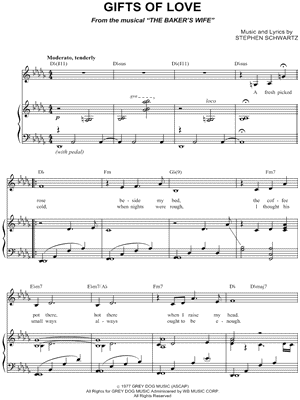 Gifts of Love from The Baker's Wife - Sheet Music