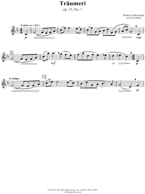 Kinderszenen, Op. 15, No. 7: Träumerei - Clarinet Part